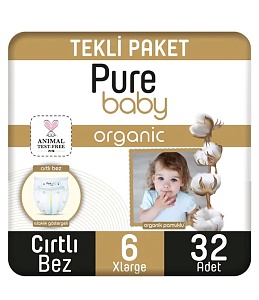 Детская purebaby подгузники (15-27кг) Артикул: 20610